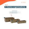 Kit 3 cestos organizadores multiuso decorativo seagrass - Oikos - 2