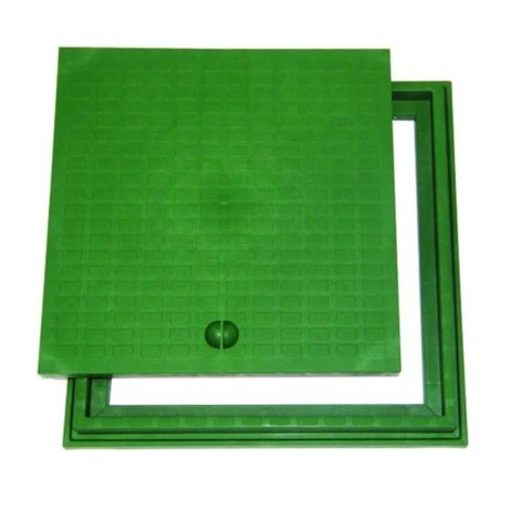Tampa Verde com Aro PP 30X30cm - 980Ppv30e - Odem