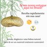 4 Pendente Bamboo de Fibra Natural Artesanal Palha Nat30 - 3