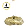 4 Pendente Bamboo de Fibra Natural Artesanal Palha Nat30 - 2