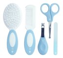 Ver imagem 1 de Kit Higiene Bebê Escova, Pente, Tesoura e Cortador Azul