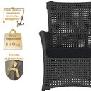 Ver imagem 4 de 4 Poltronas e 1 Mesa Igapó em Alumínio Pintura Marrom Corda Náutica Estofado 12