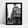 Quadro Decorativo Monumento Cidade Manchester em Moldura Caixa Tacolado Moldura Caixa Alta 4,5cm Bra - 1