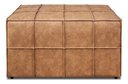 Ver imagem 2 de Puff Itália Retangular com Costura Trançada Courino Marrom Caramelo Bz Home Decor