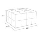 Ver imagem 4 de Puff Itália Retangular com Costura Trançada Courino Marrom Bz Home Decor