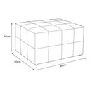 Ver imagem 4 de Puff Itália Retangular com Costura Trançada Courino Marrom Caramelo Bz Home Decor