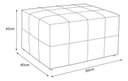 Ver imagem 4 de Puff Itália Retangular com Costura Trançada Courino Marrom Caramelo Bz Home Decor