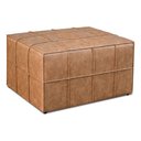 Ver imagem 3 de Puff Itália Retangular com Costura Trançada Courino Marrom Caramelo Bz Home Decor
