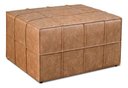 Ver imagem 3 de Puff Itália Retangular com Costura Trançada Courino Marrom Caramelo Bz Home Decor