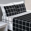 Ver imagem 1 de Jogo Cama Lençol Casal 200 Fios 4 Peças Preto