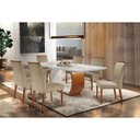 Ver imagem 3 de Mesa De Jantar Bella 220x110 Madeira E Vidro Mobillare