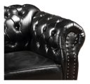 Ver imagem 2 de Conjunto Sofá Dom Pedro 2 e 3 Lugares Chesterfield Capitonê - Couríssimo Preto