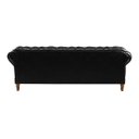 Ver imagem 5 de Conjunto Sofá Dom Pedro 2 e 3 Lugares Chesterfield Capitonê - Couríssimo Preto