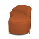 Ver imagem 6 de Sofá 2 Lugares Orgânico 140cm Pé Dourado Morgan Bouclê D03 - D'rossi