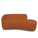 Ver imagem 1 de Sofá 2 Lugares Orgânico 140cm Pé Dourado Morgan Bouclê D03 - D'rossi