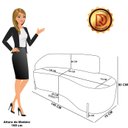 Ver imagem 3 de Sofá 2 Lugares Orgânico 140cm Pé Dourado Morgan Bouclê D03 - D'rossi