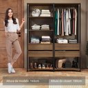Ver imagem 5 de Guarda-roupa Closet Modulado 4 Gavetas 6 Prateleiras 140cm Valencia Madesa