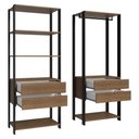 Ver imagem 6 de Guarda-roupa Closet Modulado 4 Gavetas 6 Prateleiras 140cm Valencia Madesa