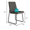 Conjunto 2 Cadeiras Lira Sala Jantar 93cm Estofado Linho Gra - 3