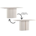 Ver imagem 4 de Mesa de Jantar 6 Lugares Retangular Tampo Vidro Verbena N01 Off White - Lyam Decor