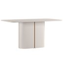 Ver imagem 5 de Mesa de Jantar 6 Lugares Retangular Tampo Vidro Verbena N01 Off White - Lyam Decor