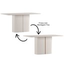 Ver imagem 6 de Mesa de Jantar 6 Lugares Retangular Tampo Vidro Verbena N01 Off White - Lyam Decor