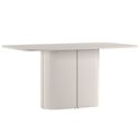Ver imagem 1 de Mesa de Jantar 6 Lugares Retangular Tampo Vidro Verbena N01 Off White - Lyam Decor