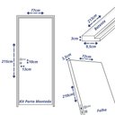Ver imagem 3 de Kit Porta de Madeira 210x72cm Batente 7,5cm Lisa Primer Uniportas Abertura Direita