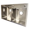 Cuba Dupla Inox Aruba 80x45 Cm Válvulas Escorredor Dispenser - 1