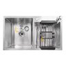 Cuba Dupla Inox Aruba 80x45 Cm Válvulas Escorredor Dispenser - 3