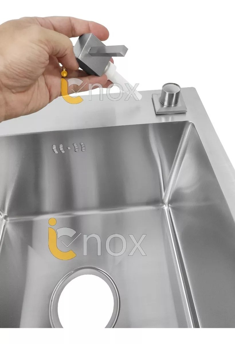 Cuba Dupla Inox Aruba 80x45 Cm Válvulas Escorredor Dispenser - 4
