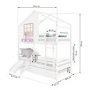 Ver imagem 3 de Treliche Casinha com Janela com Escada/ Escorregador e Grade de Proteção Madeira Maciça Branco/