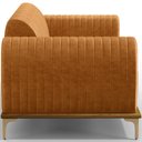 Ver imagem 6 de Sofá 2 Lugares para Sala de Estar Molino 150cm D02 Base Castanho Pés D'ouro Couríssimo Whisky B-90 -