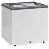 Freezer Plano Vidro Reto Deslizante com Led Ghd200l Gelopar Expositor 210 Litros Cinza 110v - 1