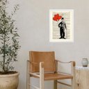Ver imagem 2 de Quadro Charlie Chaplin Balões Corações 33x24cm:madeira Preta