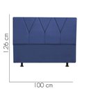 Ver imagem 2 de Cabeceira Estofada Solteiro 100CM Jade Suede Azul Marinho - D A DECOR D&A Decor