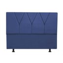 Ver imagem 1 de Cabeceira Estofada Solteiro 100CM Jade Suede Azul Marinho - D A DECOR D&A Decor