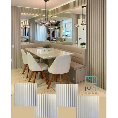 10 Placas Paineis Ripado Revestimento 3d de Pvc para Parede