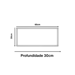Nicho Decorativo Organizador Multiuso Mdf com Fundo Plancasa:verde Jade - 3