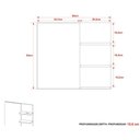 Ver imagem 7 de Conjunto de Banheiro Balcão Suspenso Bn3601 S/ Cuba 80cm e Armário C/ Espelho Bn3608 Amêndoa -