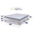 Ver imagem 3 de Conjunto Box Branco Durban Cinza Espuma D28 Viúva 128x188x57 - King House