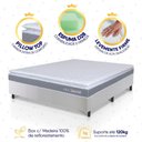 Ver imagem 4 de Conjunto Box Branco Durban Cinza Espuma D28 Viúva 128x188x57 - King House