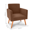 Ver imagem 2 de Poltrona para Decoração Belém Veludo Ferrugem