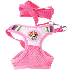 Coleira Peitoral Puppie para Cães e Gatos Tamanho M até 40kg Rosa