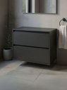 Ver imagem 3 de Gabinete para Banheiro com Espelheira 80cm MDF Grafite Dubai - On Móveis