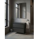 Ver imagem 1 de Gabinete para Banheiro com Espelheira 80cm MDF Grafite Dubai - On Móveis