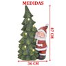 Estatueta Natalina Papai Noel Árvore Natal Leds Luzes 47cm - 2