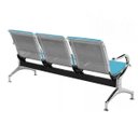 Ver imagem 4 de Cadeira Longarina Aeroporto 3 Lugares com Estofado Cor:verde