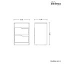 Ver imagem 5 de Mesa de Cabeceira Sole 2 Gavetas Flex Off White/freijó - Móveis Albatroz