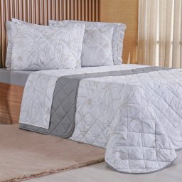 Kit Colcha King 200 Fios Estampada New 100% Algodão 260x280cm Dessin - 1